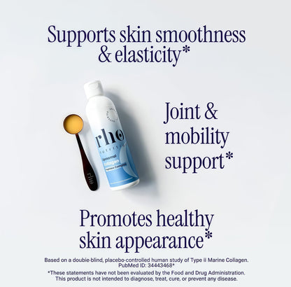Rho Nutrition Liposomal Collagen Peptides - High-Absorption Liquid Collagen Supplement - Supports Skin Elasticity, Joint Health, and Overall Vitality for Healthy Aging, 5 fl oz