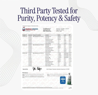 Rho Nutrition Liposomal Glutathione - Ultra High Absorption Liquid Glutathione Supplement - Supports Natural Detoxification, Immune System, Skin Health, Mental Clarity & Overall Well-Being